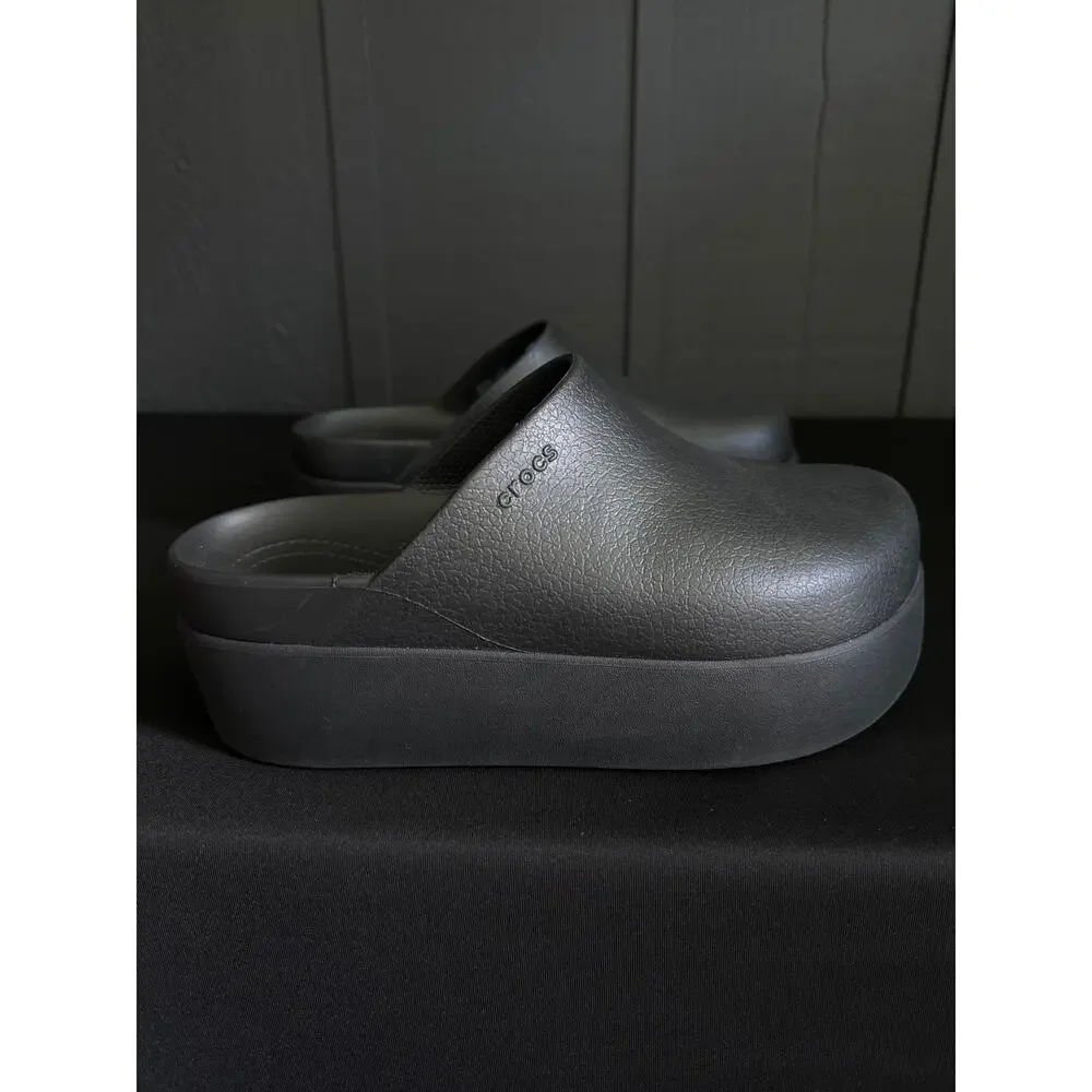 Crocs Dylan Platform Clog Slip On Black Mules Shoes Size 10 - Picture 4 of 16